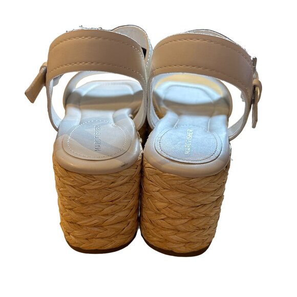 Marc Fisher Jellard 2 Platform Espadrille White Sandals Size 11M - Picture 5 of 7